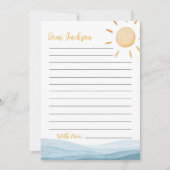 Little Sunshine Time Capsuleノートメッセージカード サンキューカード (正面)