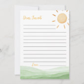 Little Sunshine Time Capsuleノートメッセージカード サンキューカード (正面)