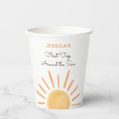 Little Sunshine Trip のまわりに the Sun 1st誕生日 紙コップ (正面)