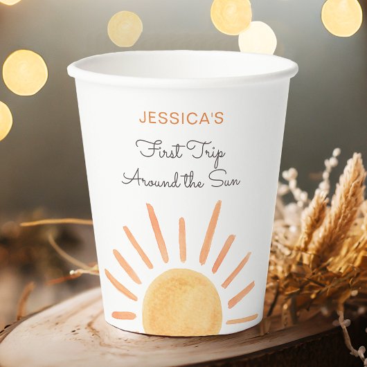 Little Sunshine Trip のまわりに the Sun 1st誕生日 紙コップ