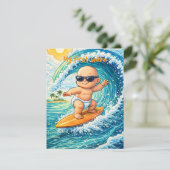 Little Surfer Dude Party Digital Download  招待状 (スタンド正面)