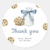 Little Sweet Cookie birthday party thank you ラウンドシール (正面)