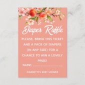 Little Sweet Peach Fruit Baby Shower エンクロージャーカード (正面)