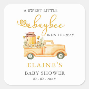 Little Sweeteはミツバチの赤ちゃんシャワーの途中にある スクエアシール