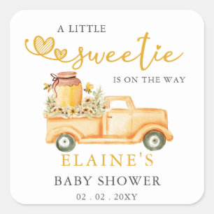 Little Sweeteはミツバチの赤ちゃんシャワーの途中にある スクエアシール