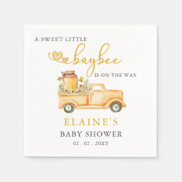 Little Sweeteはミツバチの赤ちゃんシャワーの途中にある スタンダードカクテルナプキン