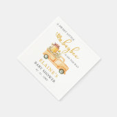 Little Sweeteはミツバチの赤ちゃんシャワーの途中にある スタンダードカクテルナプキン (角)