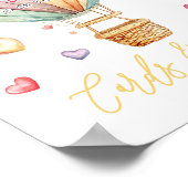 Little Sweetheartカードとギフトベビーのサイン ポスター (角)