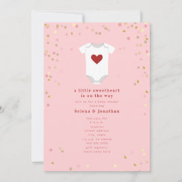 Little SweetheartボディースーツValentine Baby Shower I 招待状