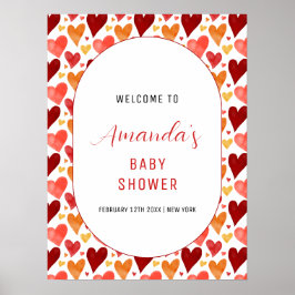 Little Sweetheartモダン Baby Showerへようこそ ポスター