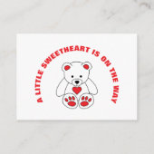 Little Sweetheart赤ちゃんシャワーおむつラッフル名 エンクロージャーカード (裏面)