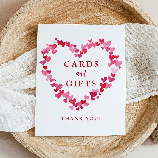 Little Sweetheart赤ちゃんシャワーカードとギフトサイン ポスター