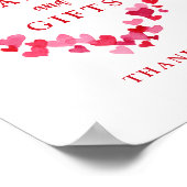 Little Sweetheart赤ちゃんシャワーカードとギフトサイン ポスター (角)