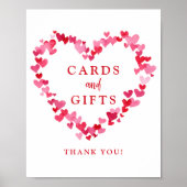 Little Sweetheart赤ちゃんシャワーカードとギフトサイン ポスター (正面)