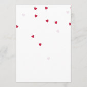 Little Sweetheart – バレンタインの赤ちゃんシャワー メニュー (裏面)