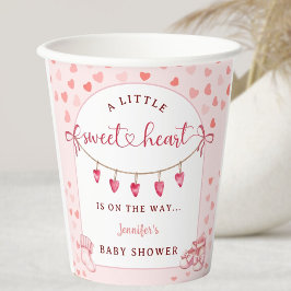 Little Sweetheart バレンタインデー・ベビーシャワー 紙コップ