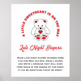 Little Sweetheart 赤ちゃんのお披露目 夜中のオムツ ポスター
