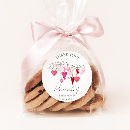 Little Sweetheart Baby Showerありがとう ラウンドシール