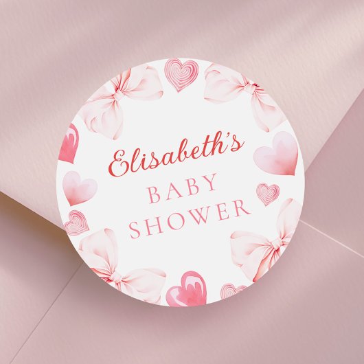Little Sweetheart Baby Shower ラウンドシール