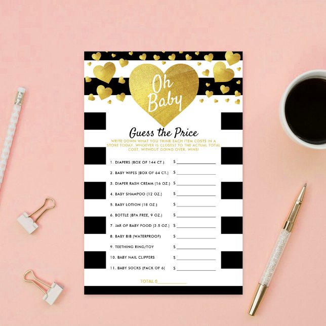 Little Sweetheart Baby Shower Guess The Price Game (クリエイターアップロード済み)