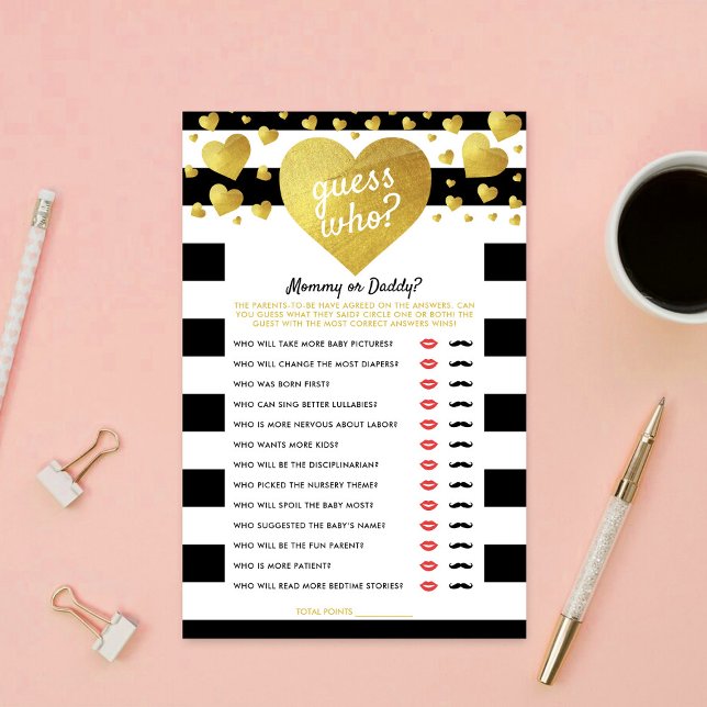 Little Sweetheart Baby Shower Guess Who Game (クリエイターアップロード済み)