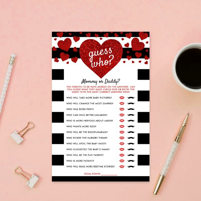 Little Sweetheart Baby Shower Guess Who Game (クリエイターアップロード済み)