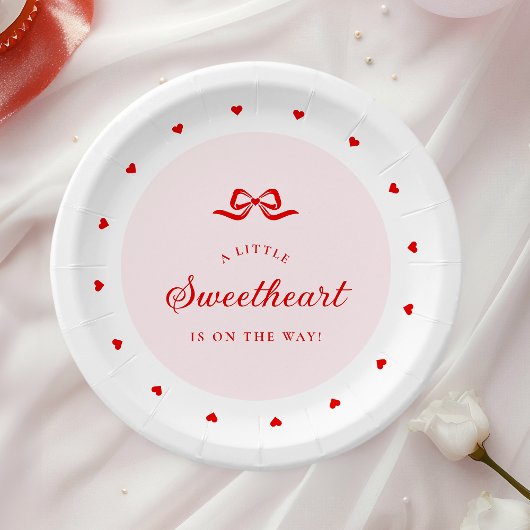 Little Sweetheart Baby Shower Paper Plates ペーパープレート