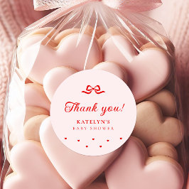 Little Sweetheart Baby Shower Stickers ラウンドシール