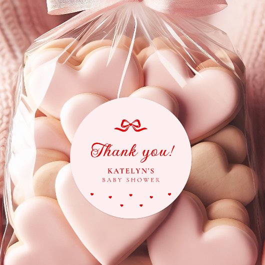 Little Sweetheart Baby Shower Stickers ラウンドシール