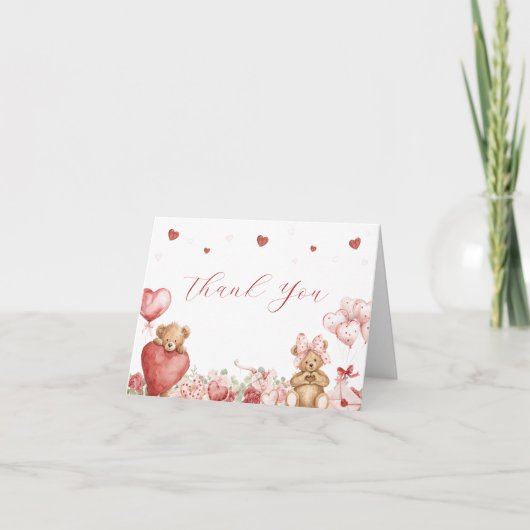 Little Sweetheart Baby Shower Thank You Card サンキューカード (正面)