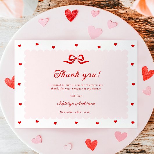 Little Sweetheart Baby Shower Thank You Card サンキューカード