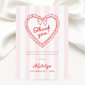 Little Sweetheart Baby Shower Thank You Card サンキューカード
