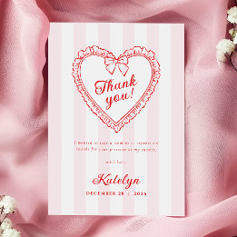 Little Sweetheart Baby Shower Thank You Card サンキューカード
