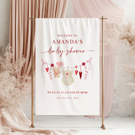Little Sweetheart Baby Shower Welcome Banner 横断幕