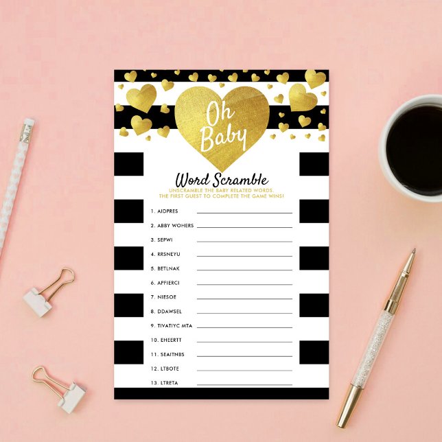 Little Sweetheart Baby Shower Word Scramble Game (クリエイターアップロード済み)