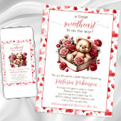 Little Sweetheart Bearベビーシャワー 招待状