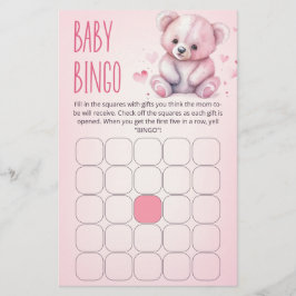 Little sweetheart bear Baby Shower bingoゲーム
