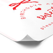 Little Sweetheart Birthdays are sweet coquette Bow ポスター (角)