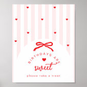 Little Sweetheart Birthdays are sweet coquette Bow ポスター (正面)