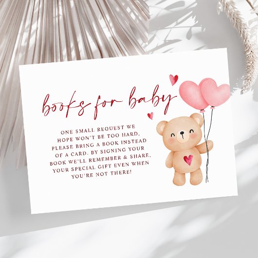 Little Sweetheart Books for Baby Girl Baby Shower エンクロージャーカード