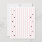 Little Sweetheart Bow Baby Shower サンキューカード (裏面)