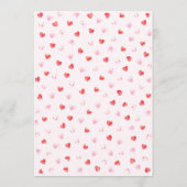 Little Sweetheart Bow Baby Shower Invitation 招待状 (裏面)