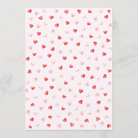 Little Sweetheart Bow Baby Shower Invitation 招待状 (裏面)