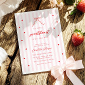 Little Sweetheart Bow Baby Shower Invitation 招待状