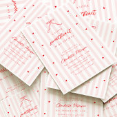 Little Sweetheart Bow Baby Shower Invitation 招待状