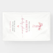 Little Sweetheart Bow Baby Shower Welcome Banner 横断幕 (横)