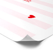 Little Sweetheart Bow Baby Shower Welcome Poster ポスター (角)