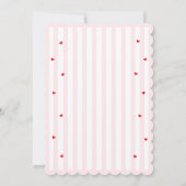 Little Sweetheart Bow First Birthday Invitation 招待状 (裏面)