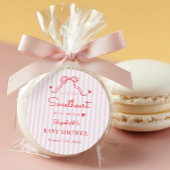 Little Sweetheart Bow Valentine's Baby Shower ラウンドシール