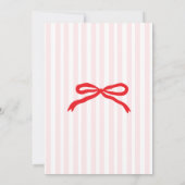 Little Sweetheart Bow Valentines Baby Shower 招待状 (裏面)